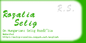 rozalia selig business card